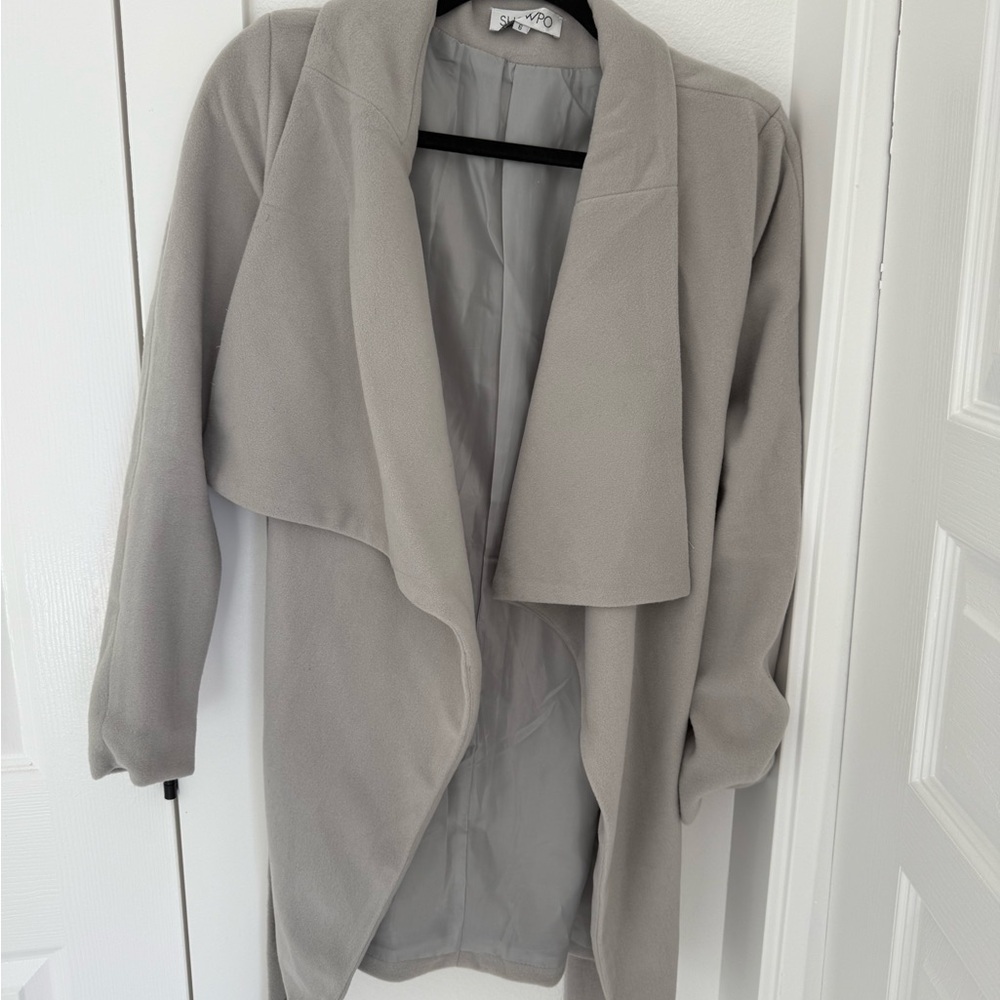 Showpo Grey Waterfall Jacket